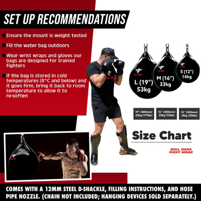 19” Pro Water Punch Bag - 53kg (117lbs)
