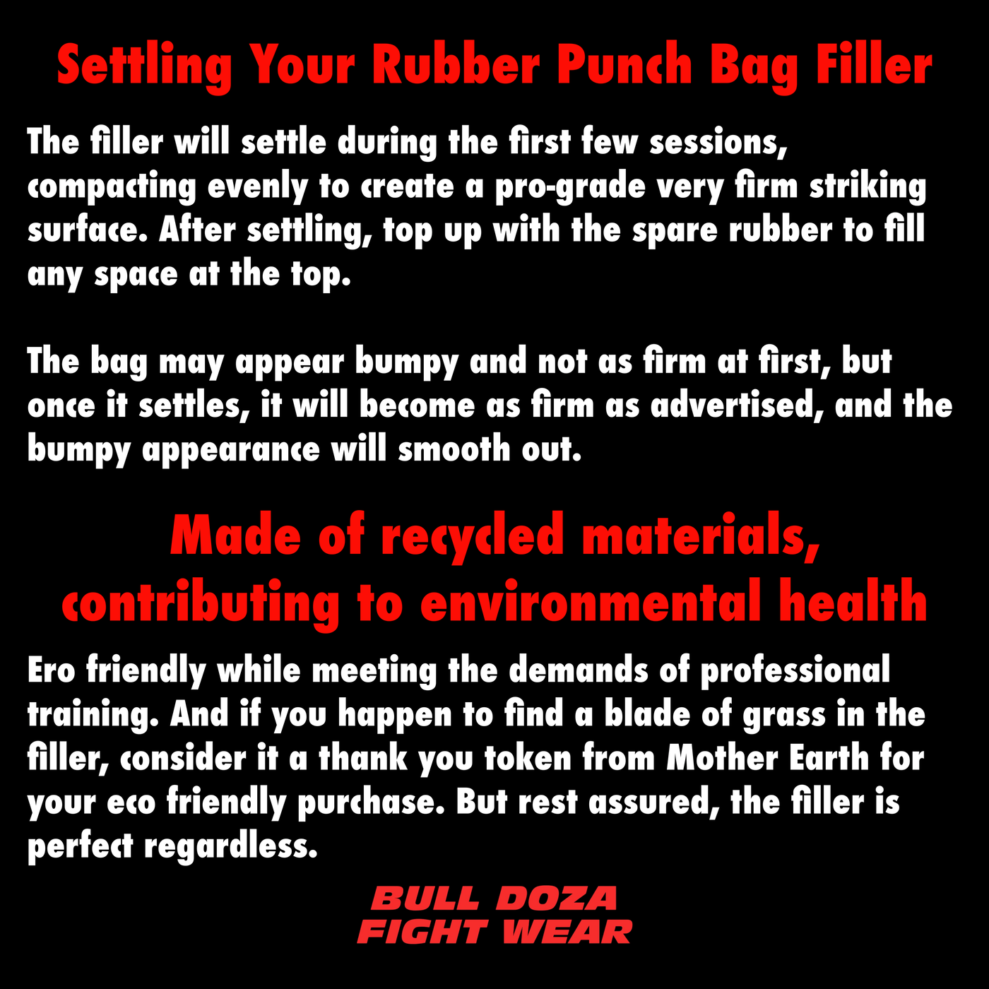 20-300kg Best Very Firm Heavy Recycled Rubber Punch Bag Filler for the Pros – Eco-Friendly Boxing Bag Fill for Heavy Bags