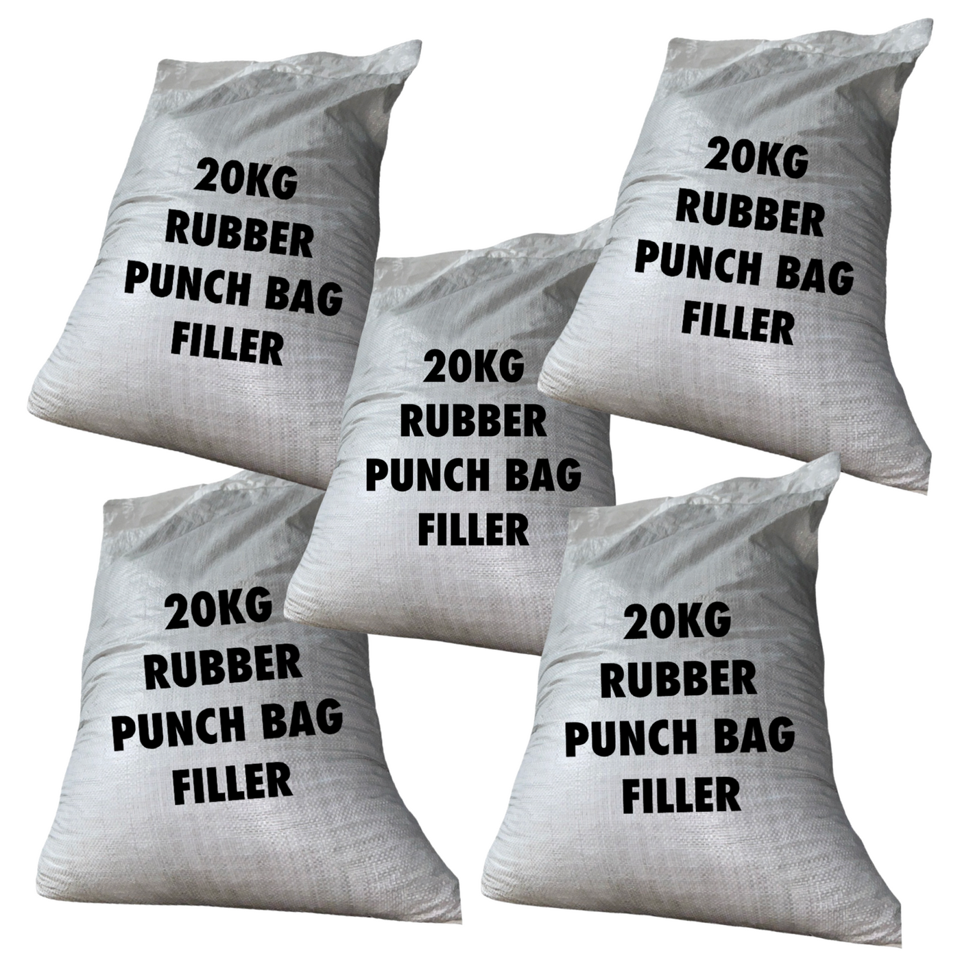 100kg Very Firm Heavy Recycled Rubber Punch Bag Filler