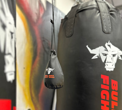 Bull Doza Fight Wear Slip Dodge Reaction Bag - Fist Width - 1kg When Filled - 2 Meter Hanging Rope Included - Boxing Punch Bag MMA - Black - No.1