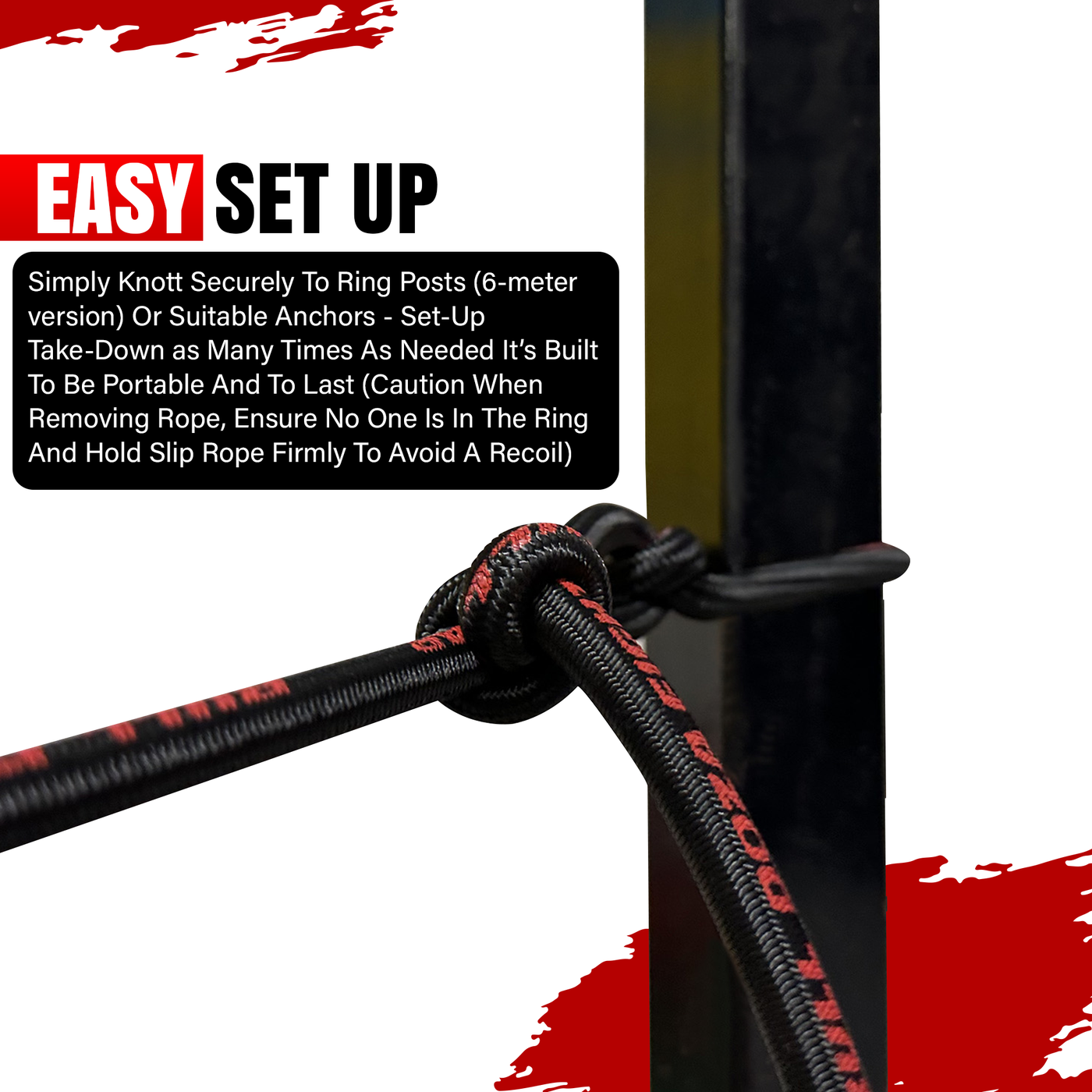 3 Meters - Pro Elastic Slip Rope - Defence Tool