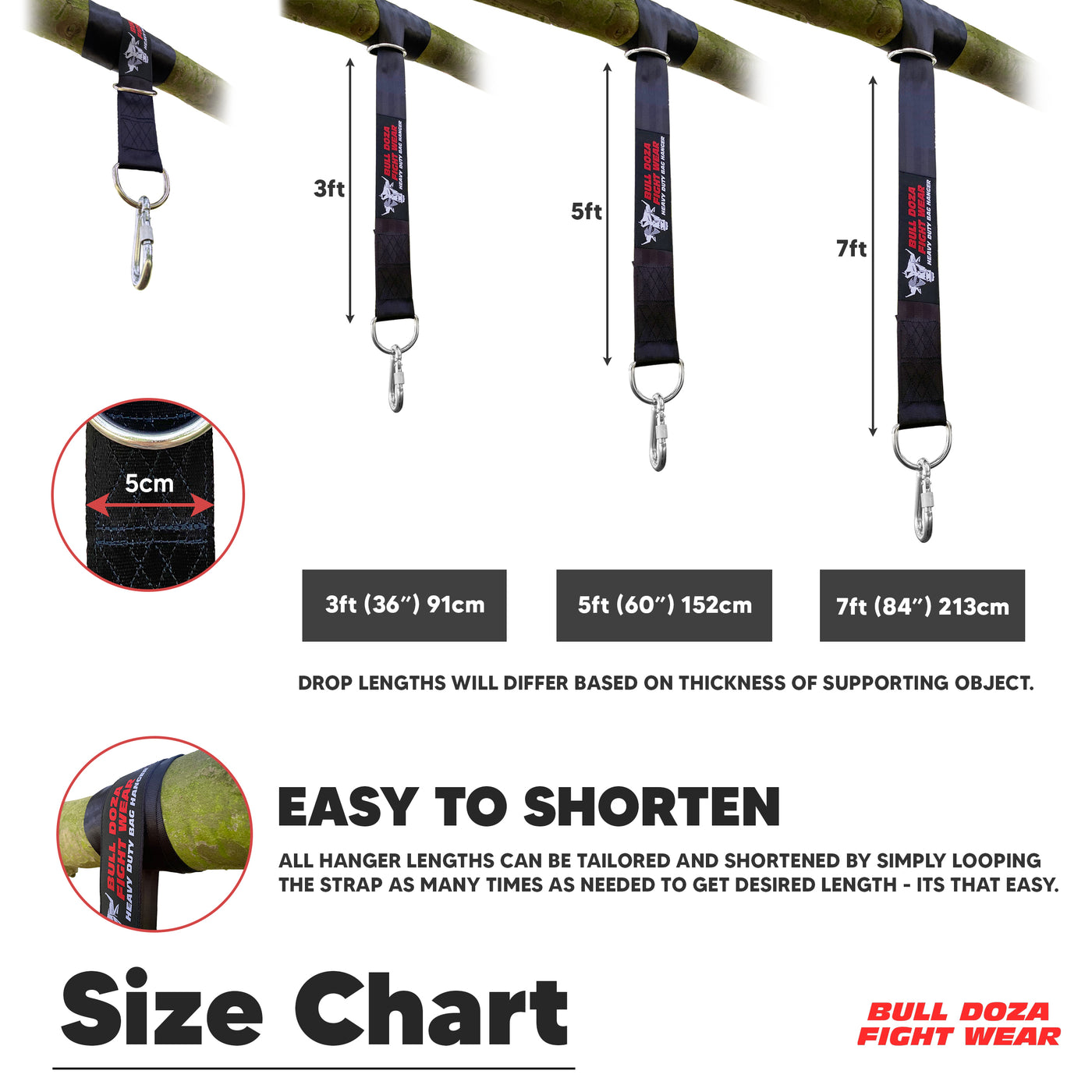 7ft Heavy Duty Punch Bag Hanger Strap